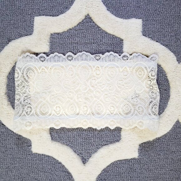 Free People Intimately Size xs Contrast Ribbon Lace Bandeau Bra Crop Tube Top - Picture 4 of 4